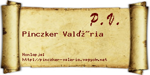 Pinczker Valéria névjegykártya